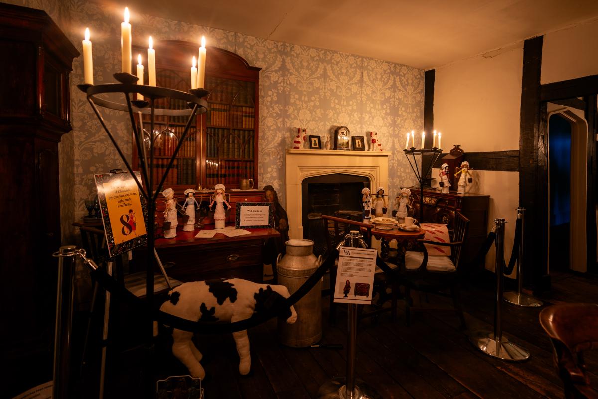 One of the rooms inside Tamworth Castle, decorated