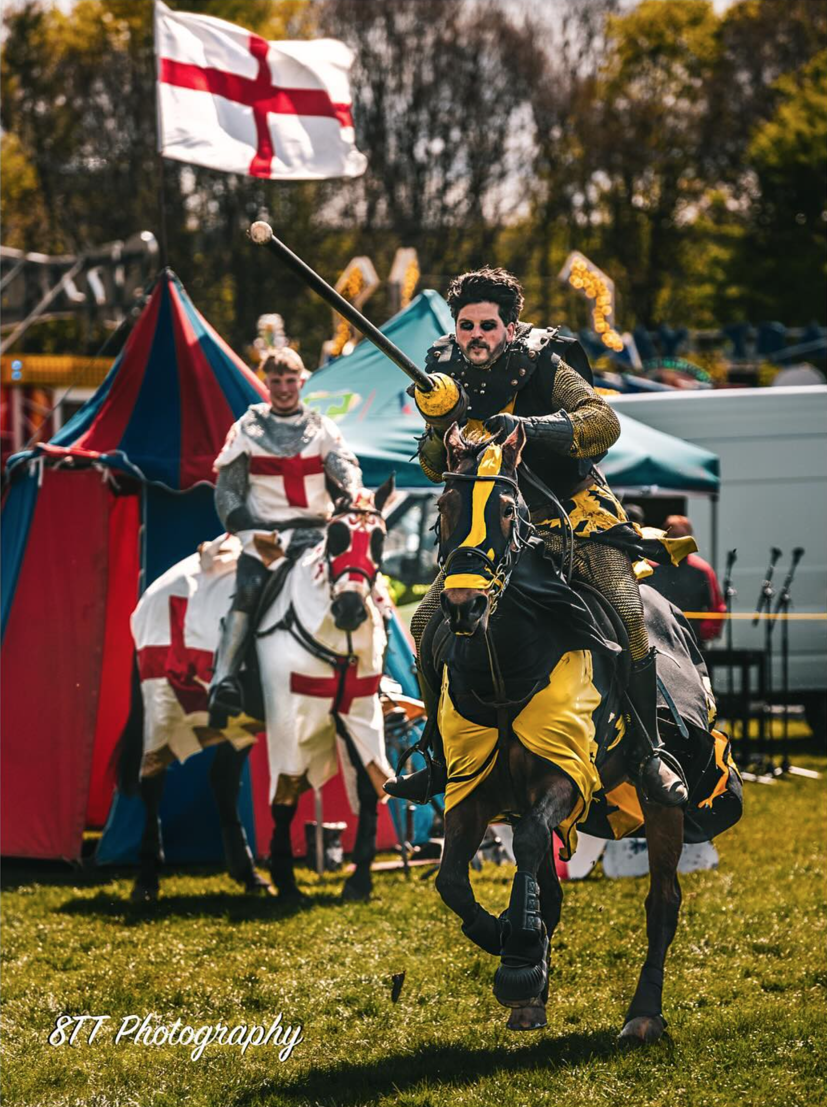 knight on a horse jousting