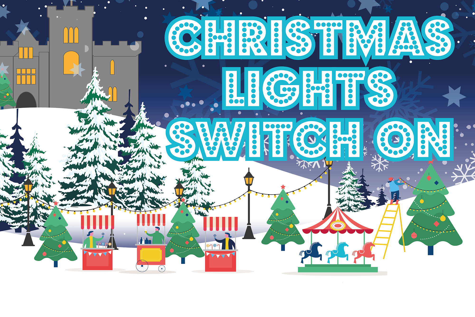 christmas light illustration