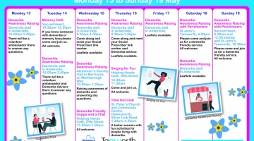 Dementia Action Week timetable