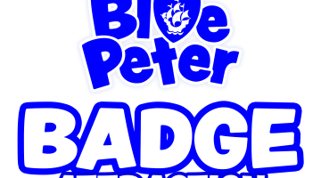 white background poster with blue writing and badge shield